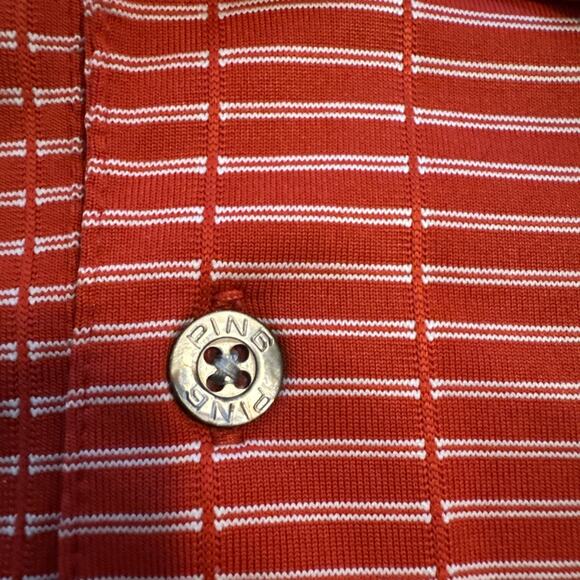Ping golf polo Mens Red 1/4 Button up Size XL - Picture 4 of 5